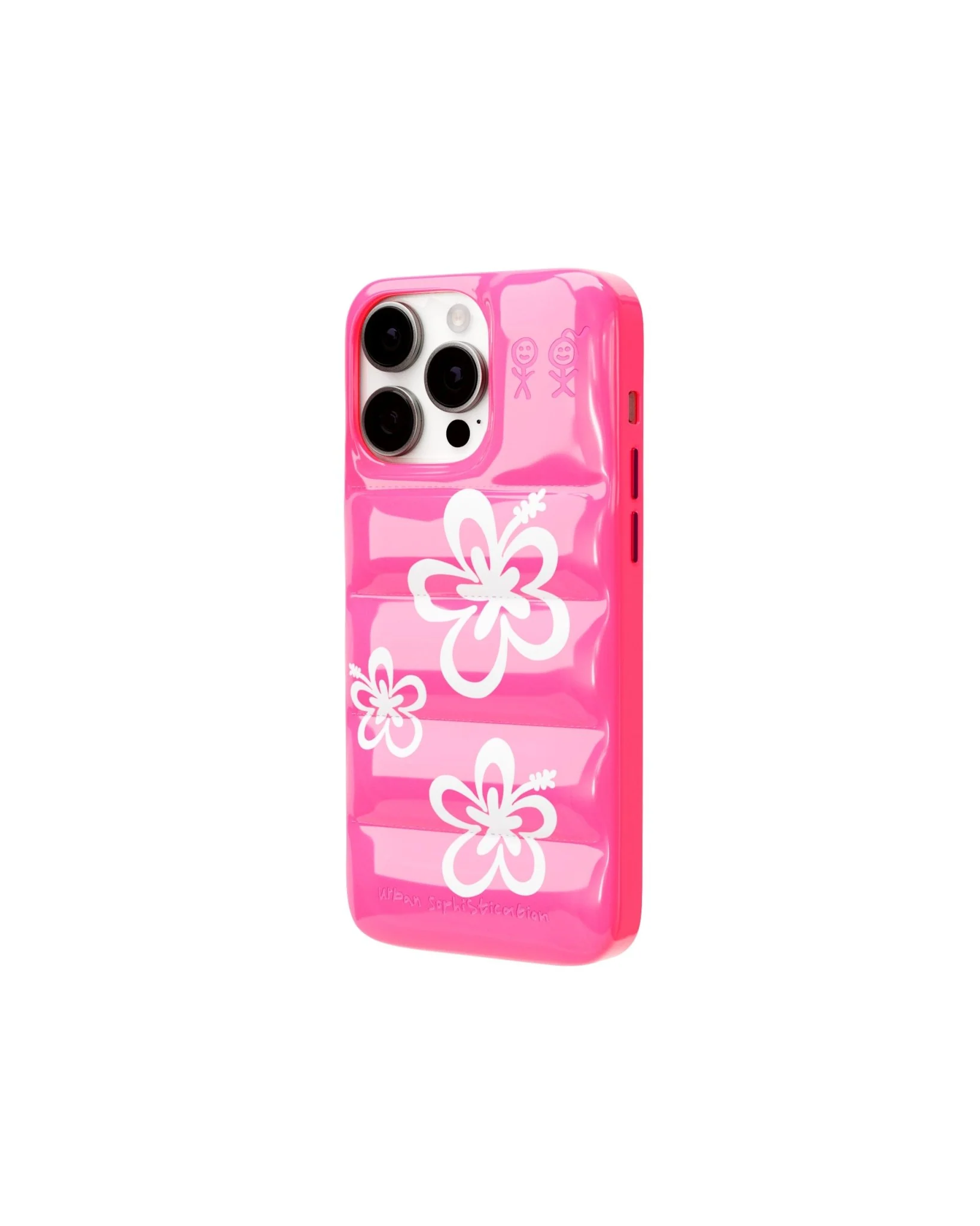The Puffer Case® - Hibiscus 02 in Neon Pink - Image 13