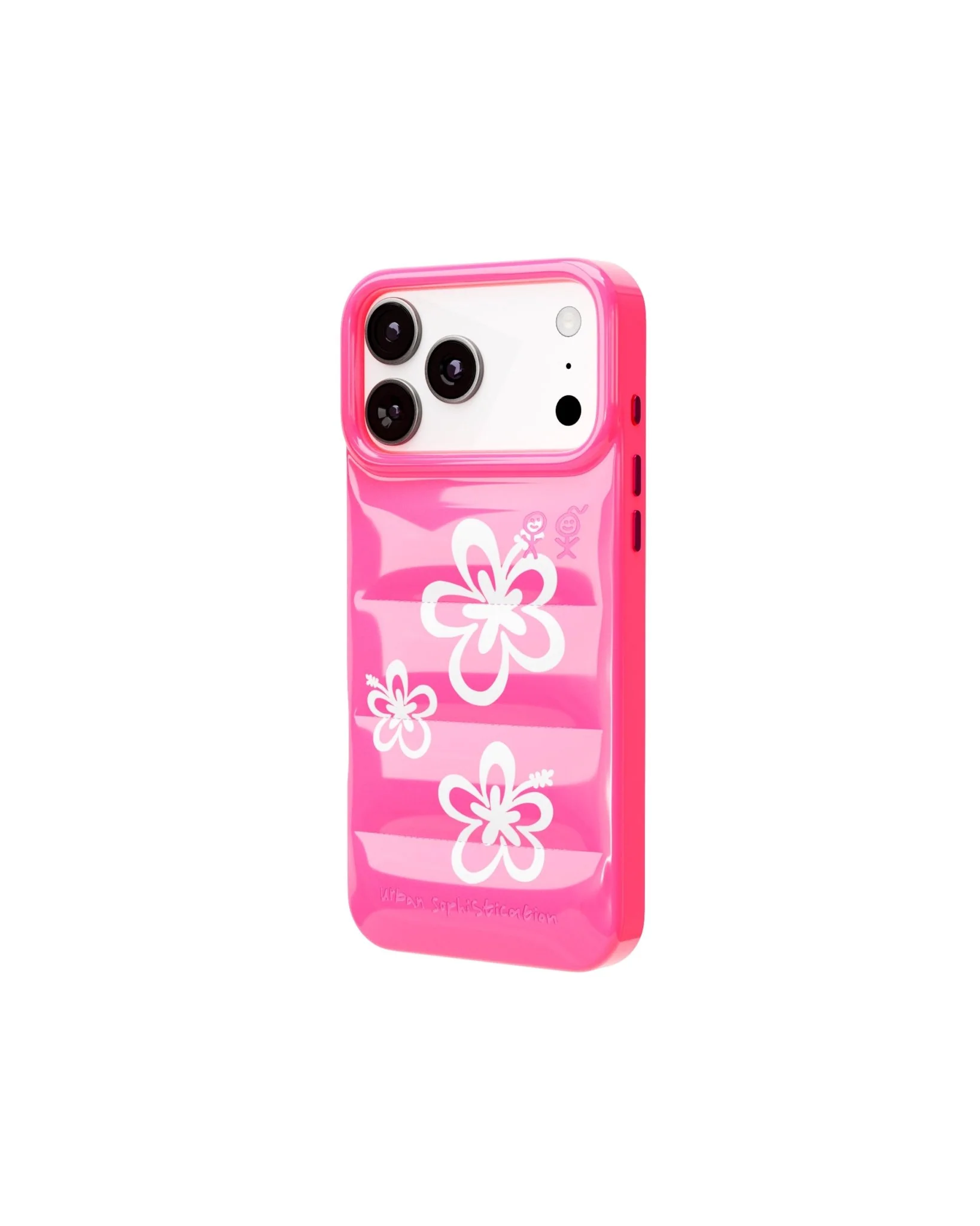 The Puffer Case® - Hibiscus 02 in Neon Pink - Image 3